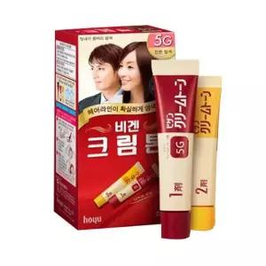 [하프클럽/셀럽하우스]비겐크림톤 5호 진한밤색 헤어 염색약 40g 새치커버