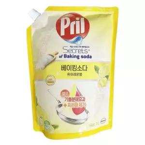 오너클랜 주방세제 베이킹소다리필 레몬향 프릴 리필용 1L리필 주방세제용기 주방세제
