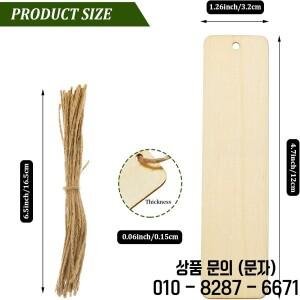 10/20/40/60개 나무 블랭크 북마크 로프 포함 DIY 미완성 태그 공예 웨딩 생일 파티 장식