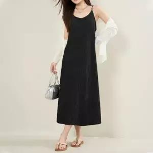 a라인원피스 끈나시 플리츠 원피스 2color LM-0664