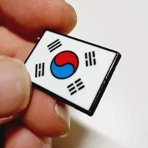 뱃지 용 공무원 국가 정장 태극기