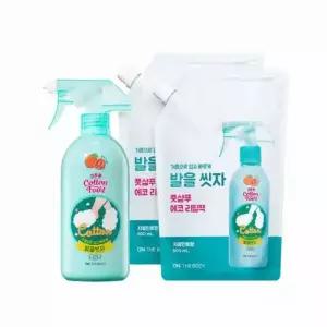 온더바디 코튼풋 발을씻자 풋샴푸 385ml 자몽 1개+리필 500ml 자몽 2개