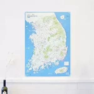 59x84 한국지도 우리나라지도 여행지도 포스터 남한 전국지도 전도 벽보