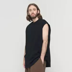 카고브로스 ESSENTIAL WIDE LAYERED SLEEVELESS (BLACK) - black