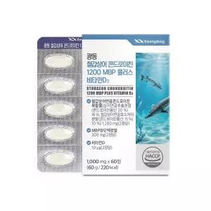 광동 철갑상어 콘드로이친 1200 MBP 플러스 비타민D3 1000mg, 60정