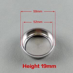 스테인레스 커피 필터 바구니 에스프레소 드리퍼 포타필터 메이커 채반 퍽 스크린 51mm 1/2/4 컵