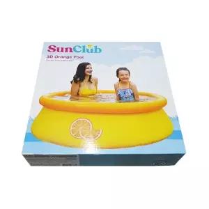 150오렌지 3D 1단 원형풀장 물놀이용품 풀장 어린이풀/물놀이/수영/베란다/튜브/야외/바다/놀이/공간/간편