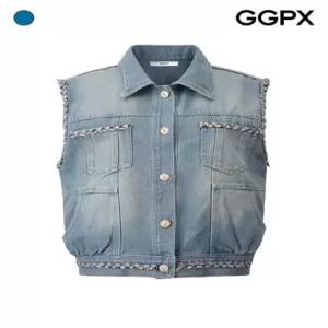 GGPX 트위드 밧줄 데님 베스트 GQ8VT001F)