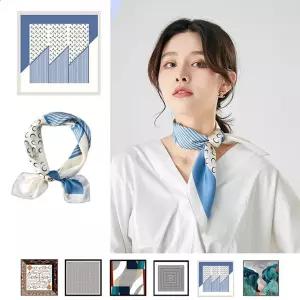 사각 미니 스카프 가방손잡이 쁘띠 여성 머리띠