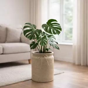 모던 스톤 스타일 마블 원형 화분 KD012 20x22cm 꽃화분 식물 분배 인테리어 원예 베란다 디자인 물구멍 카