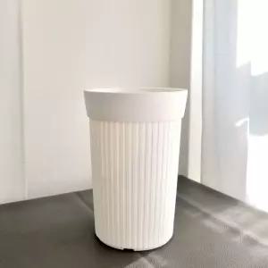 고강도 플라스틱화분 세로줄롱팟 29x50cm 화이트 가벼운 꽃화분 식물 플라워 꽃집 분배 인테리어 정원 원예