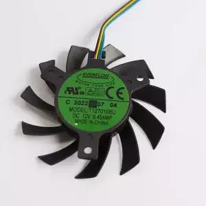 Everflow 프레임리스 그래픽 카드 선풍기 쿨러 선풍기 온도 제어 T127010BU 12V 0.45A 7cm