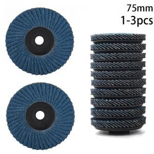 1/3pcs 75mm 플랫 디스크 3인치 그라인딩 휠 미니 샌딩 앵글 금속 연마 목재