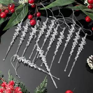 [하프클럽/셀럽하우스]럭셔리 트리 오너먼트 12p세트 고드름A 12.5cm 트리악