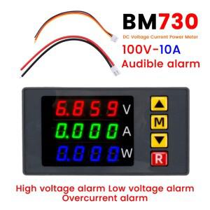 BM730 DC0-100V 10A 디지털 전압계 에너지 미터 검출기 측정기 모니터