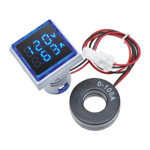 AC 50-500V 사각형 LED 디지털 전압계 110V 측정기 자동차 볼트 앰프 테스터 감지기