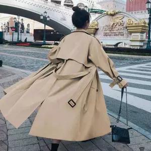 여성 2컬러 가을 베이직 롱자켓 루즈핏 트렌치코트