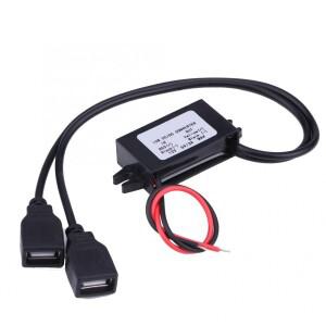 차량용 듀얼 USB 어댑터 컨버터 모듈 오토바이 전화 충전용 3A DC 12V to 5V