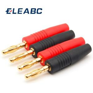 4pcs  4mm 플러그 골드 도금 뮤지컬 스피커 케이블 와이어 핀 바나나 커넥터