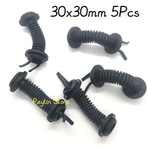 5Pcs 30x30mm 자동차 와이어 하네스 전원 코드에 대 한 특수 스트레이트 튜브 실리콘 슬리브 블랙 봉인 된