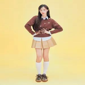 와키윌리 우먼스 코튼 플리츠 스커트 베이지 5335162