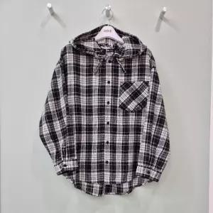 동백01  유니 체크 후드 셔츠 26W5331  26W5331