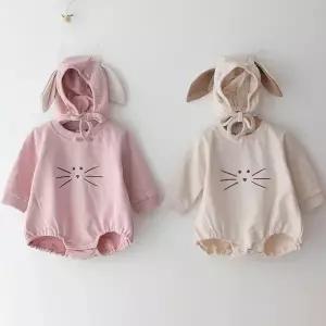 [키즈켈리]바니바니 보넷 바디 슈트 / 아기옷 신생아옷 바디슈트 바디수트