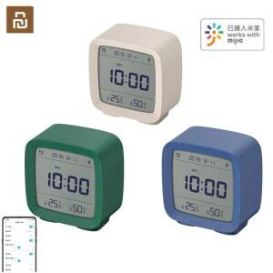 Cleargrass Qingping 블루투스 스마트 알람 시계 온도 습도 디스플레이 LCD 화면 Xiaomi Mihome APP 용 야간 조명 조정