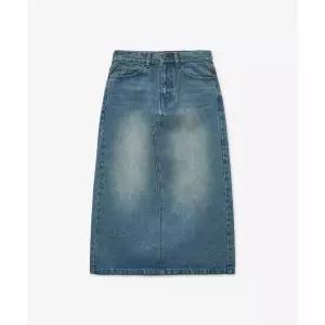 YALE 예일 데님 롱 스커트_라이트 블루 635978