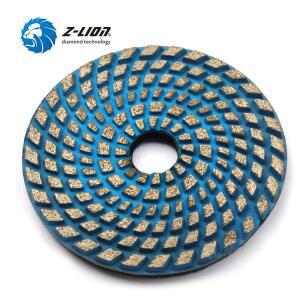 Z-LION 4인치 콘크리트 바닥 연마 디스크 소결 금속 본드 100mm 건식 및