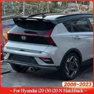 자동 테일 윙 현대 i20 i30 i20 N Hatchback 2008- Bodykits Tuning ABS Gloss Black 용 고정 지붕 트렁크