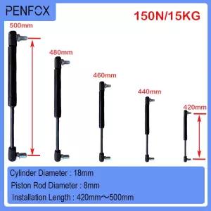 1 PC 420mm-500mm 150N/15KG 범용 스트럿 바 가스 스프링 충격 흡수 장치 유압 리프트 지원 스트럿 바 RV