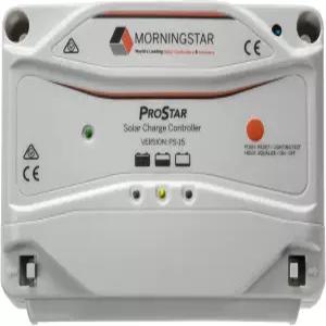 모닝스타 프로스타 15A PWM 태양광 충전 컨트롤러 PS-15 - 지능형 패널 레귤레이터 12V/24V LA/리튬 배터리