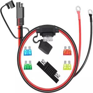 10억 달러 규모의 부 2 FT SAE 커넥터 10AWG 순수 구리 연장 케이블 링 터미널용 10게이지 배터리 퀵
