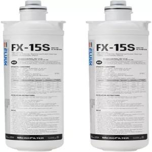 2팩 마이크로필터 FLUUX FX-15S 스케일 부식 방지 NSF/ANSI 42 및 53 인증 상업용 정수 수도꼭지 커피 머신