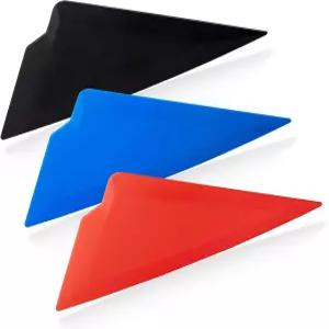 FOSHIO 3 경도 삼각형 스퀴지 윈도우 틴트 키트 좁은 공간을 위한 유연한 마이크로 비닐 랩핑 커브 슬롯