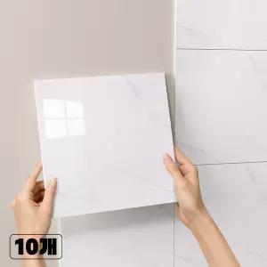 붙이는 벽지 접착식 데코 타일 폼블럭 대리석 타일시트지 10개 30x30CM
