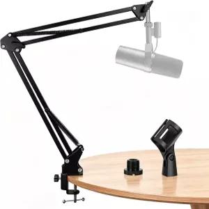 마이크 붐 암 데스크 마운트 스탠드 Blue Yeti HyperX QuadCast FIFINE Shure MV7과 호환되며 스트리밍