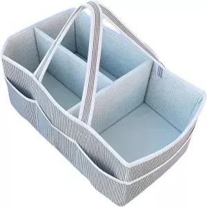 B Aby 기저귀 캐디 방수 안감 포함 38.5×25.5×19cm 샤워 바스켓 외출 시 바구니 가볍고 휴대하기 쉬움