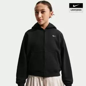 나이키 NIKE NSW 스튜디오 플리스 주니어 여아 오버사이즈 풀집 후디 IM4904 010