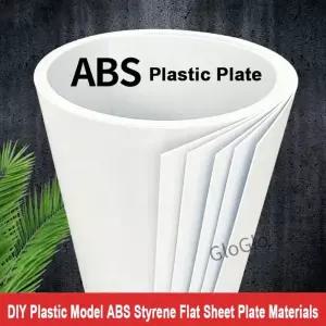 ABS 스티렌 시트 두께 1mm-5mm 20x20cm 플라스틱 평판 DIY 모델 건축 자재 기차 취미 키트용