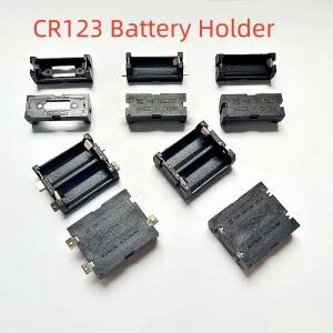 DIY CR123 리튬 Smt THM 배터리 홀더 케이스 박스 클립 블랙 이온 소켓