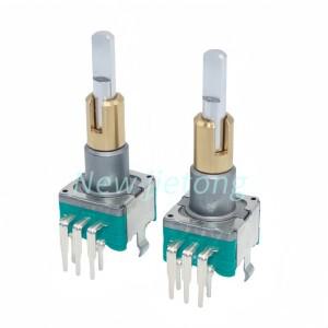 2PCS EC11 인코더 푸시 버튼 스위치가 이중 샤프트 축 30 15 펄스 8 핀 25MM 하프