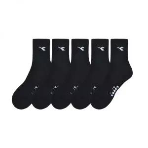 디아도라 diadora 베이직 로고 미들삭스 블랙 5팩 9999999990129 507163