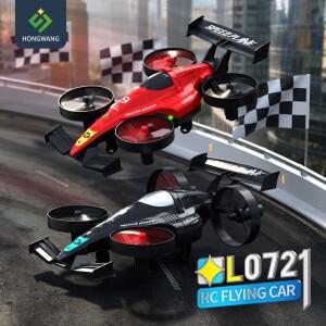2-in-1 육상-공중 겸용 듀얼 RC 쿼드콥터 & 드리프트카 2.4G 무선 조종 비행기 원키 롤 360 ° 플립스 전동