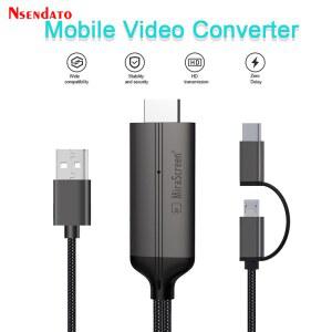 미라스크린 LD36 와이어 HD 스트리밍 디스플레이 TV 스틱 동글 USB 타입 C 케이블 플러그 앤 플레이 미러링 스크린 안드로이드 HDTV용