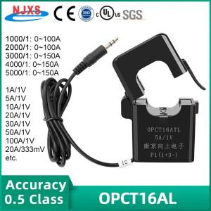 NJXSE OPCT16AL 클램프 CT 1000/1 10A / 1V 3.5mm 잭 스플릿 코어 전류 변압기