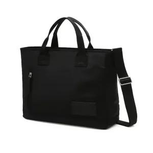 질스튜어트 액세서리 남성 26FW [POLAR] 가죽패치 음각로고 블랙 나일론 토트백 JUBA6F550BK