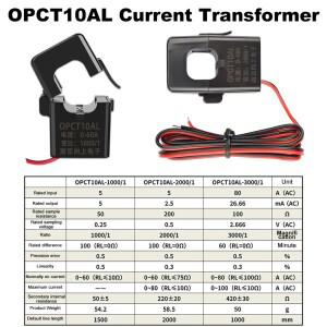 OPCT10AL 60A 개방형 전류 변압기 마이크로 분할 코어 센서 1000/1 클램프 고주파