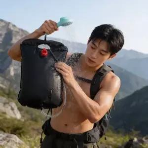 캠핑 샤워 물주머니 휴대용 야외 샤워백 물탱크 백패킹 여행용 20L...